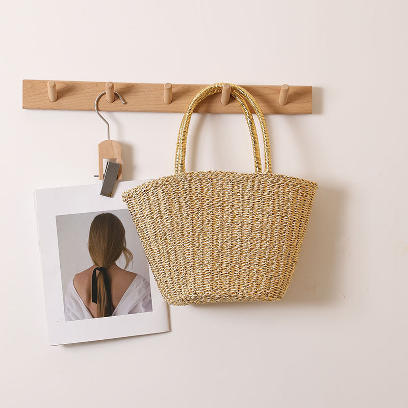 Handmade basket bag with sturdy handles Skanto