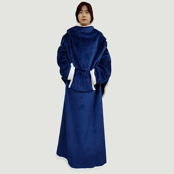 Dame Kosegenser Poncho i myk fleece Skanto
