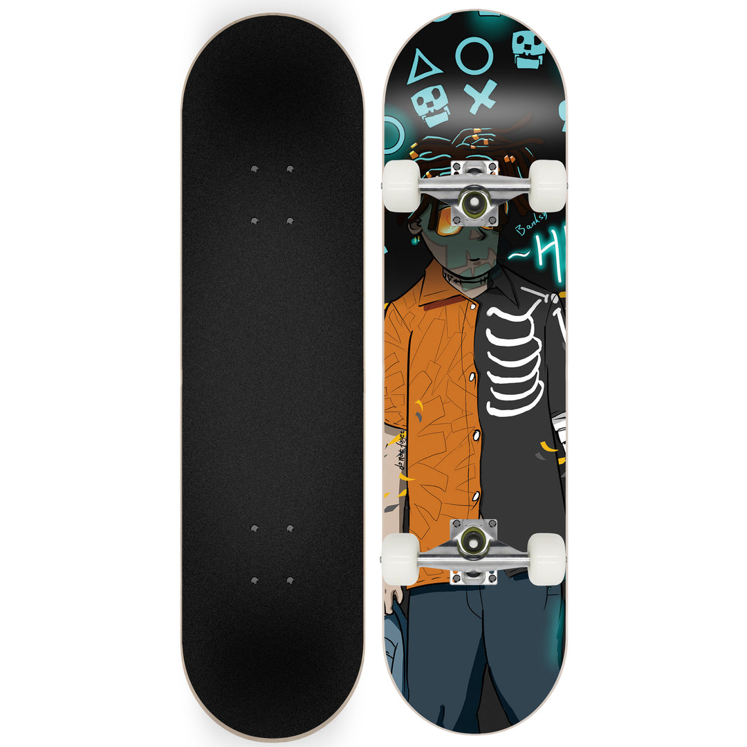 Skateboard med Galaxy Design Skanto