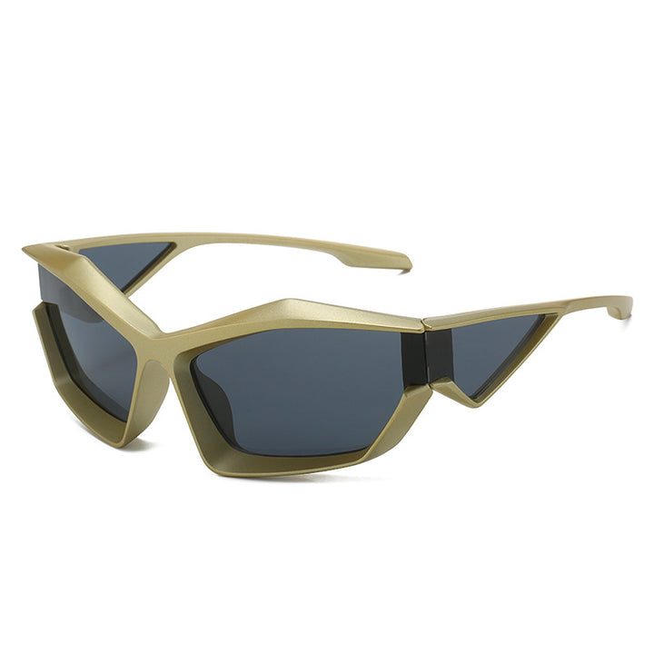 Dame sporty performance solbriller med moderne geometrisk ramme Skanto