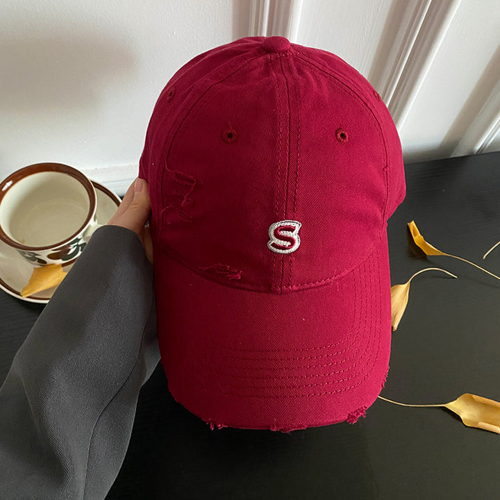 Unisex Slittet Brodert Baseball Caps Skanto