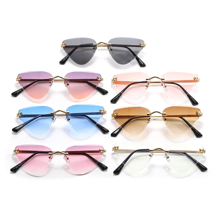 Dame Cat-Eye Solbriller med elegant metallramme Skanto