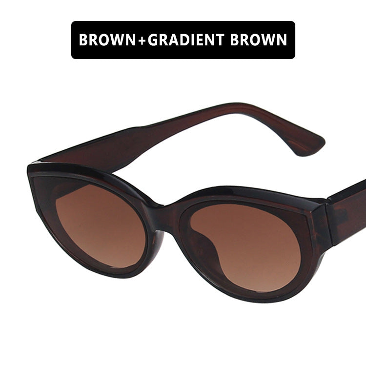 Women's Cat-Eye Sunglasses with Stylish Leopard Print and UV Protection Skanto