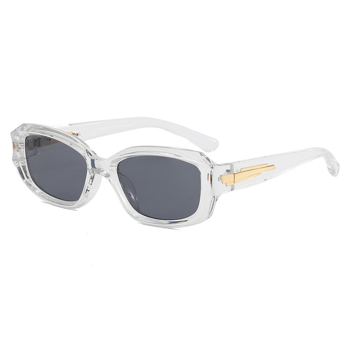 Dame moteriktig oversized solbrille med unik ramme Skanto