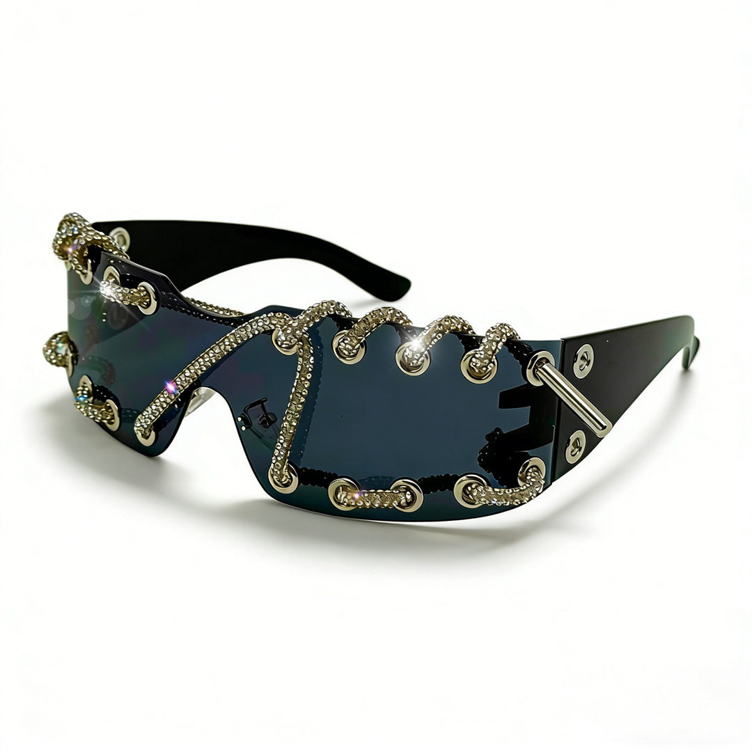 Dame solbrille med unikt snøringdesign Skanto