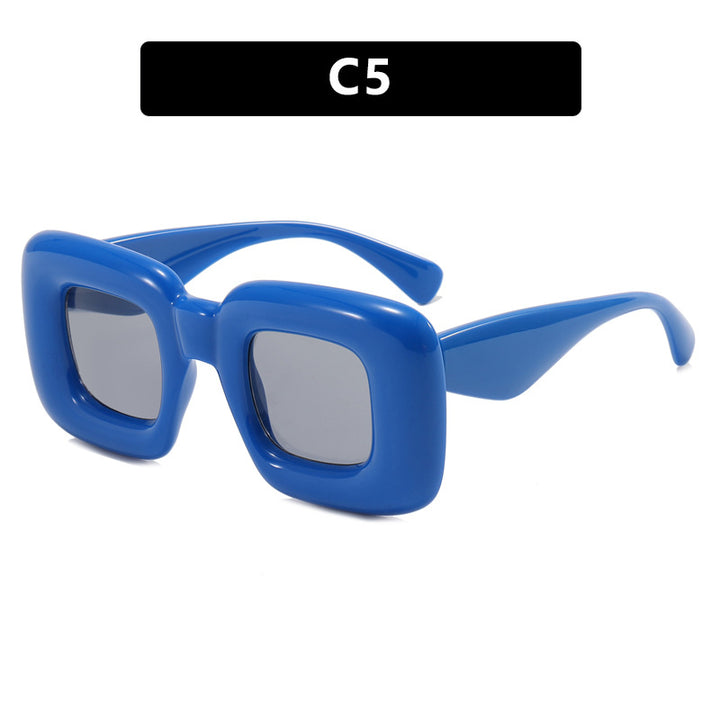 Women's rectangular sunglasses with wide frame and protective UV filter Skanto