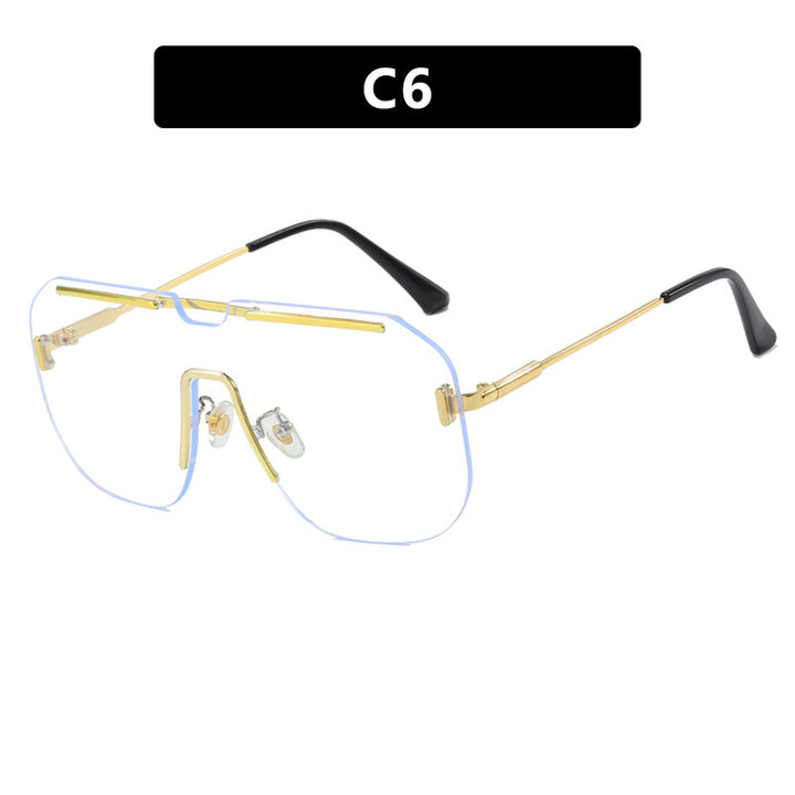 Dame geometrisk solbrille med stilramme i metall og UV-beskyttelse Skanto
