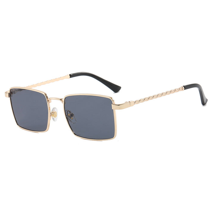 Dame kvadratisk solbrille med elegant metallramme Skanto