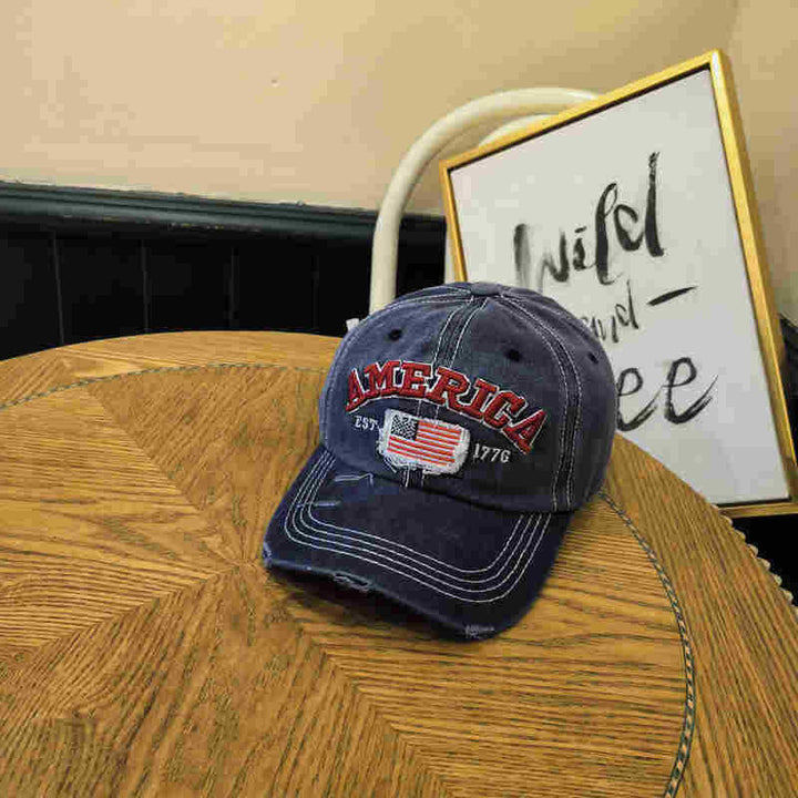 Unisex vintage-inspirert slitt baseball cap Skanto