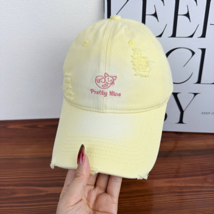 Kvinnenes Slitt Uformell Brodert Baseball Caps Skanto