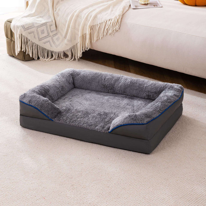 Ortopedisk opphøyet side-sofa hundeseng