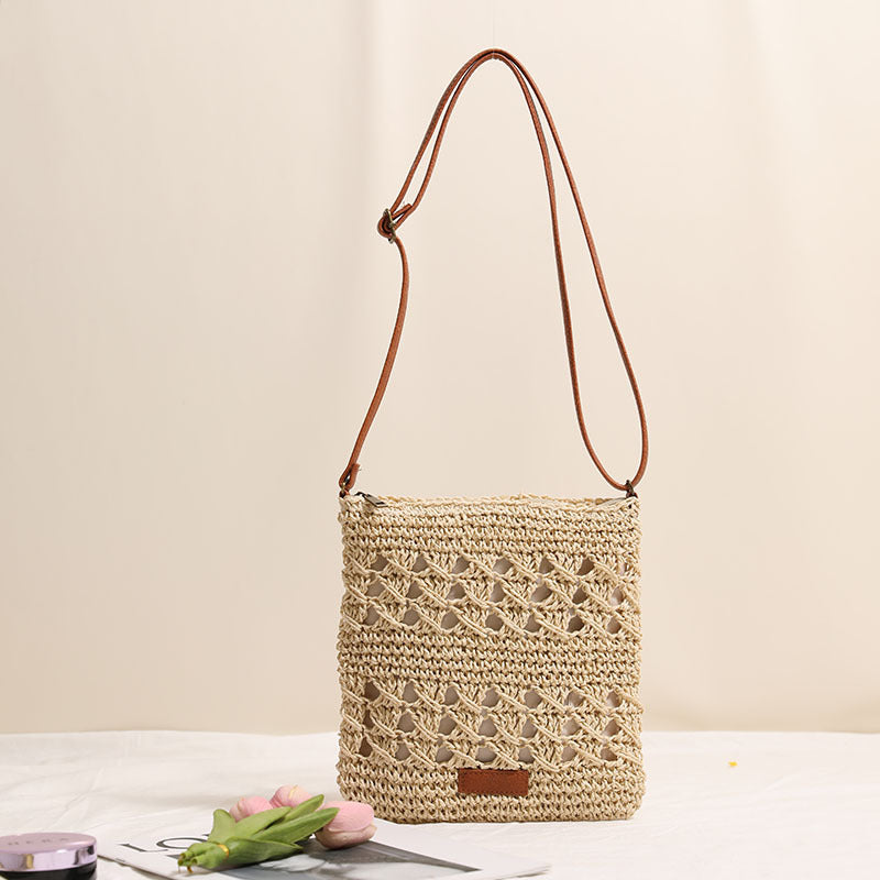 Hand-knotted shoulder bag in elegant design Skanto