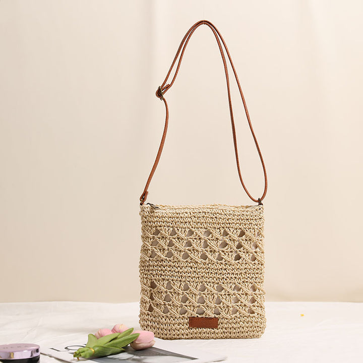 Hand-knotted shoulder bag in elegant design Skanto