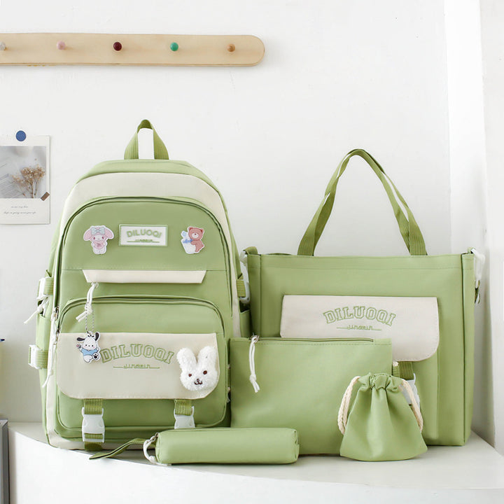 Multi-formål Skole Rygsekk og Tote Bag Set Skanto