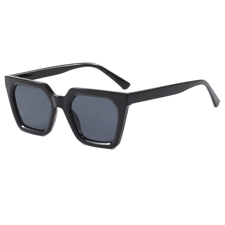 Dame geometrisk solbrille i luksuriøs acetatramme Skanto