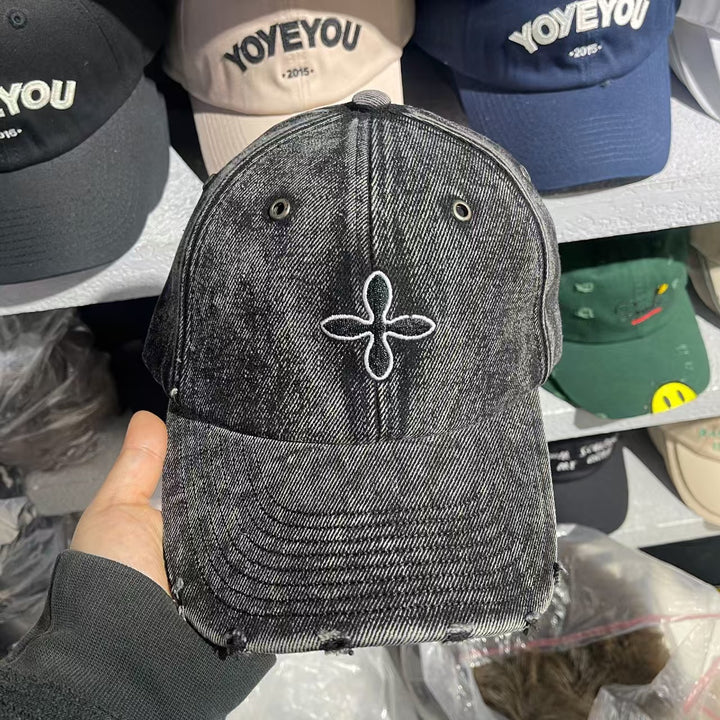 Herre Slitt Denim Baseball Cap Skanto 1784188018