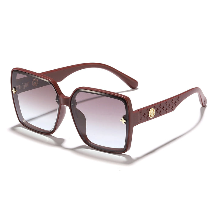 Dame oversized kvadratisk solbrille med elegant design Skanto
