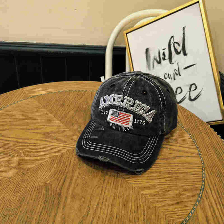 Unisex vintage-inspirert slitt baseball cap Skanto