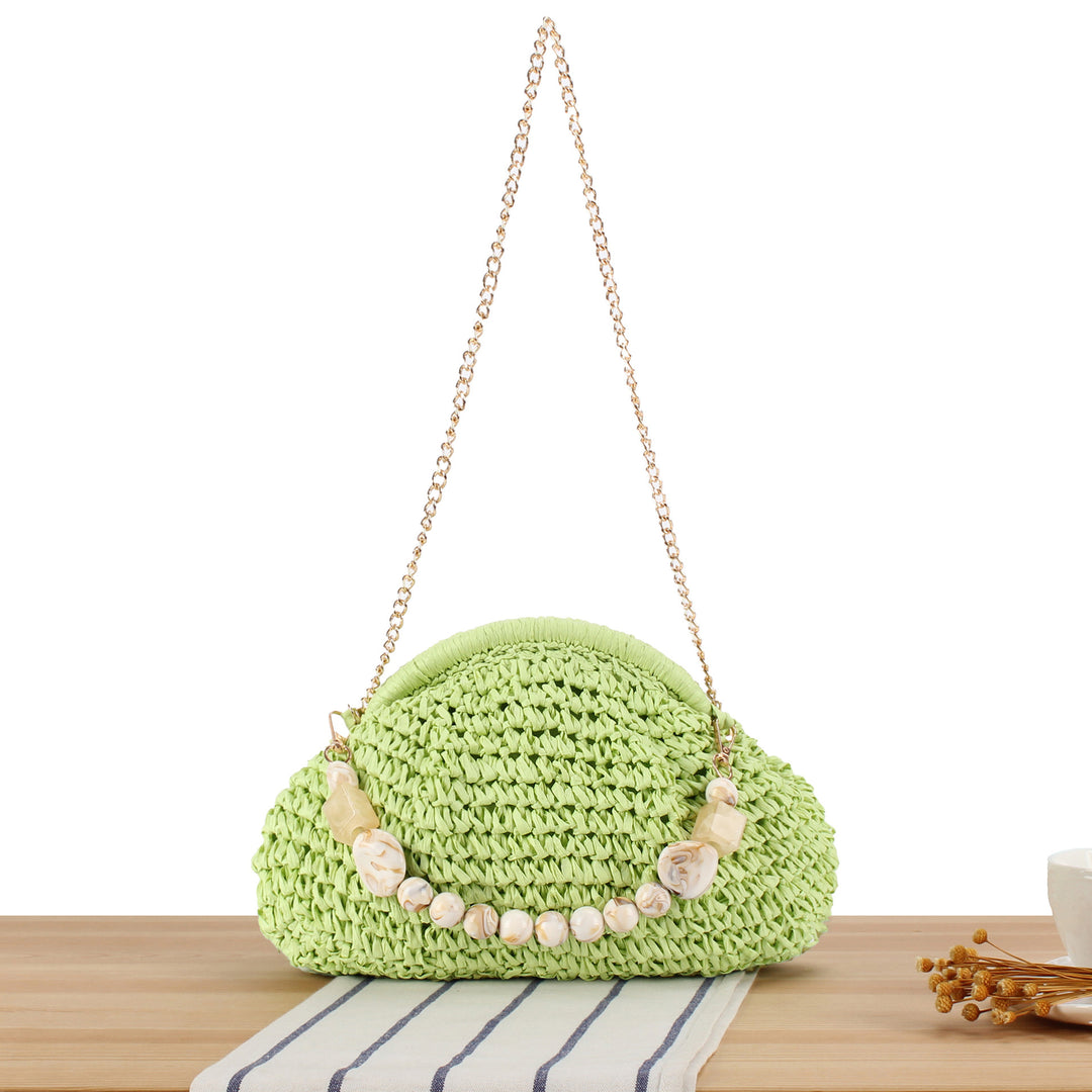 Shoulder Bag with Elegant Pearl Embellishment Skanto