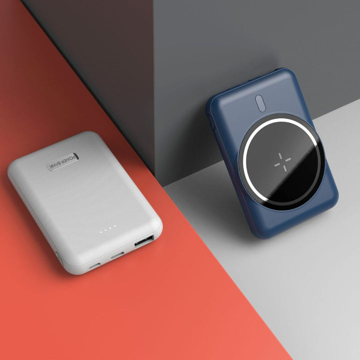 Høyytelses trådløs powerbank med integrert ladestandsindikator Skanto