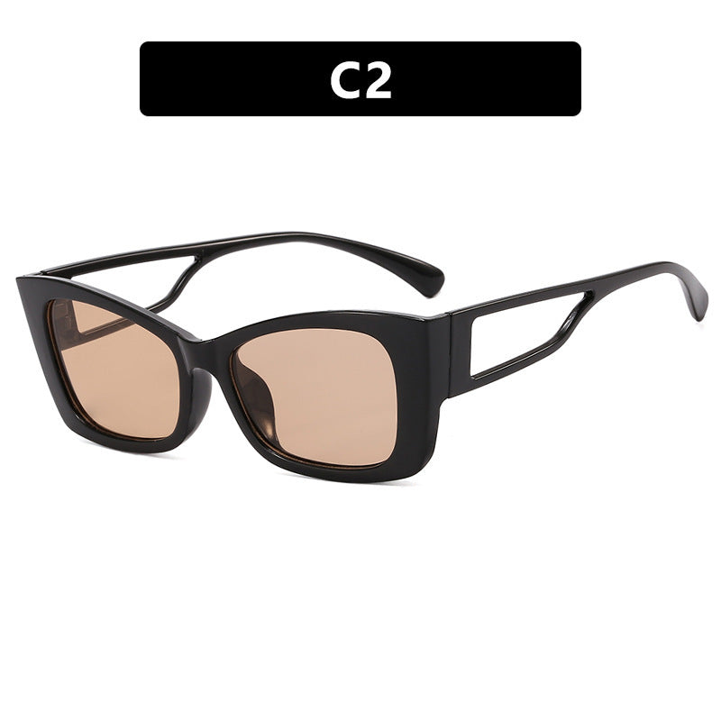 Dame moteriktig solbrille med innovativ ramme Skanto