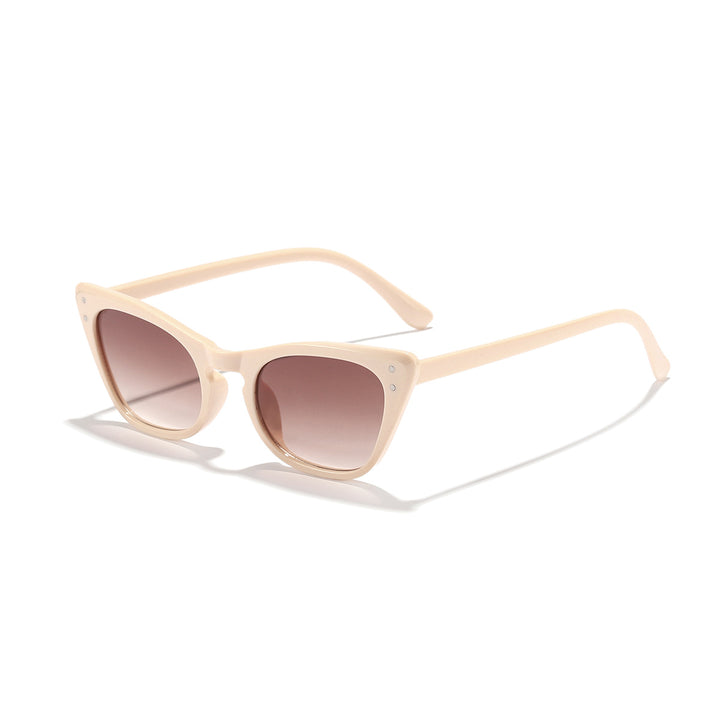 Dame Cat-Eye solbriller med speilende glass og stilfull ramme Skanto