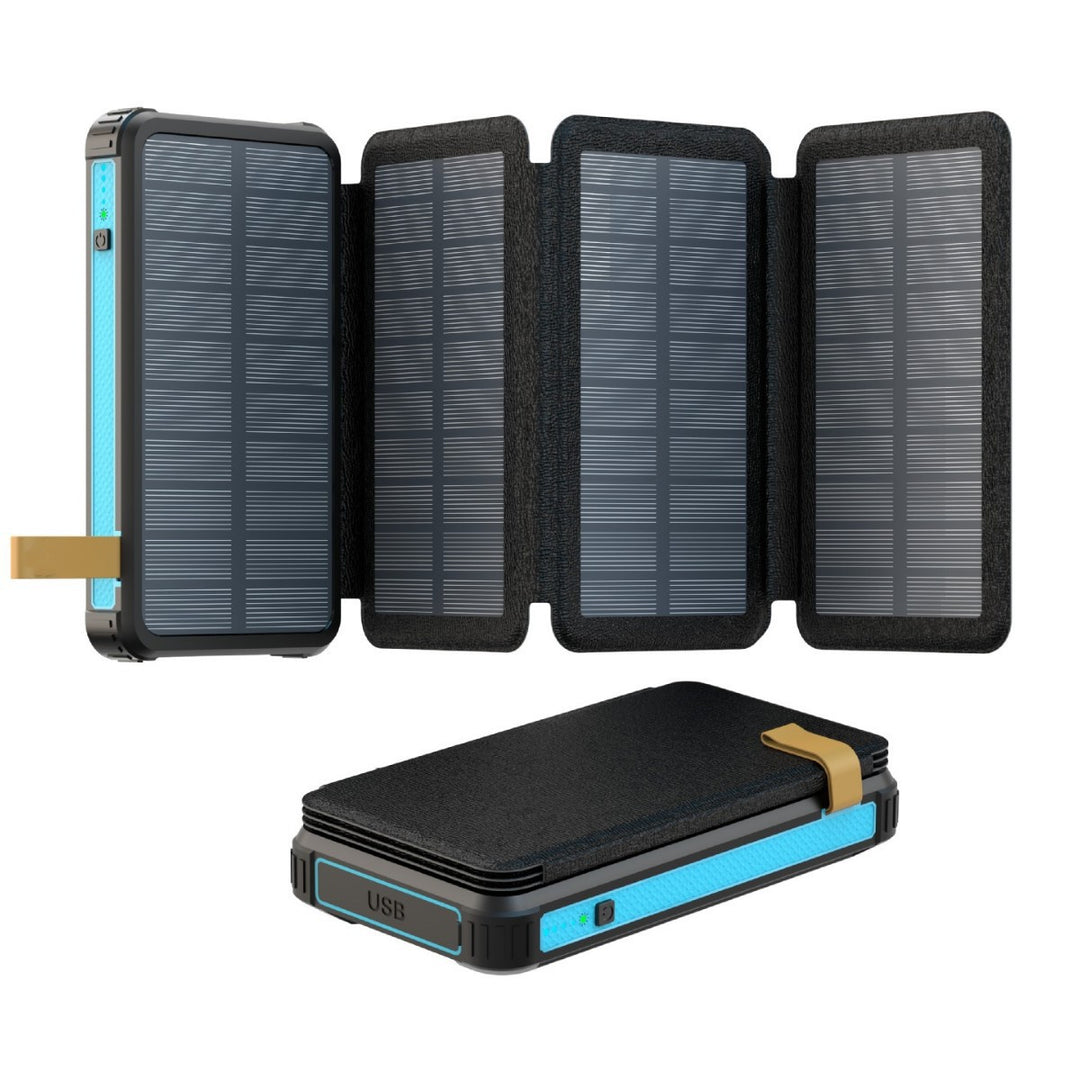 Solcelledrevet Powerbank med hurtigladingsfunksjon fra Skanto