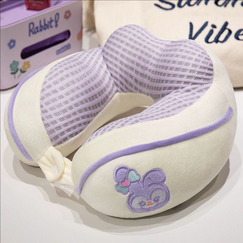 ergonomisk plysj nakkepute med dyremotiv Skanto