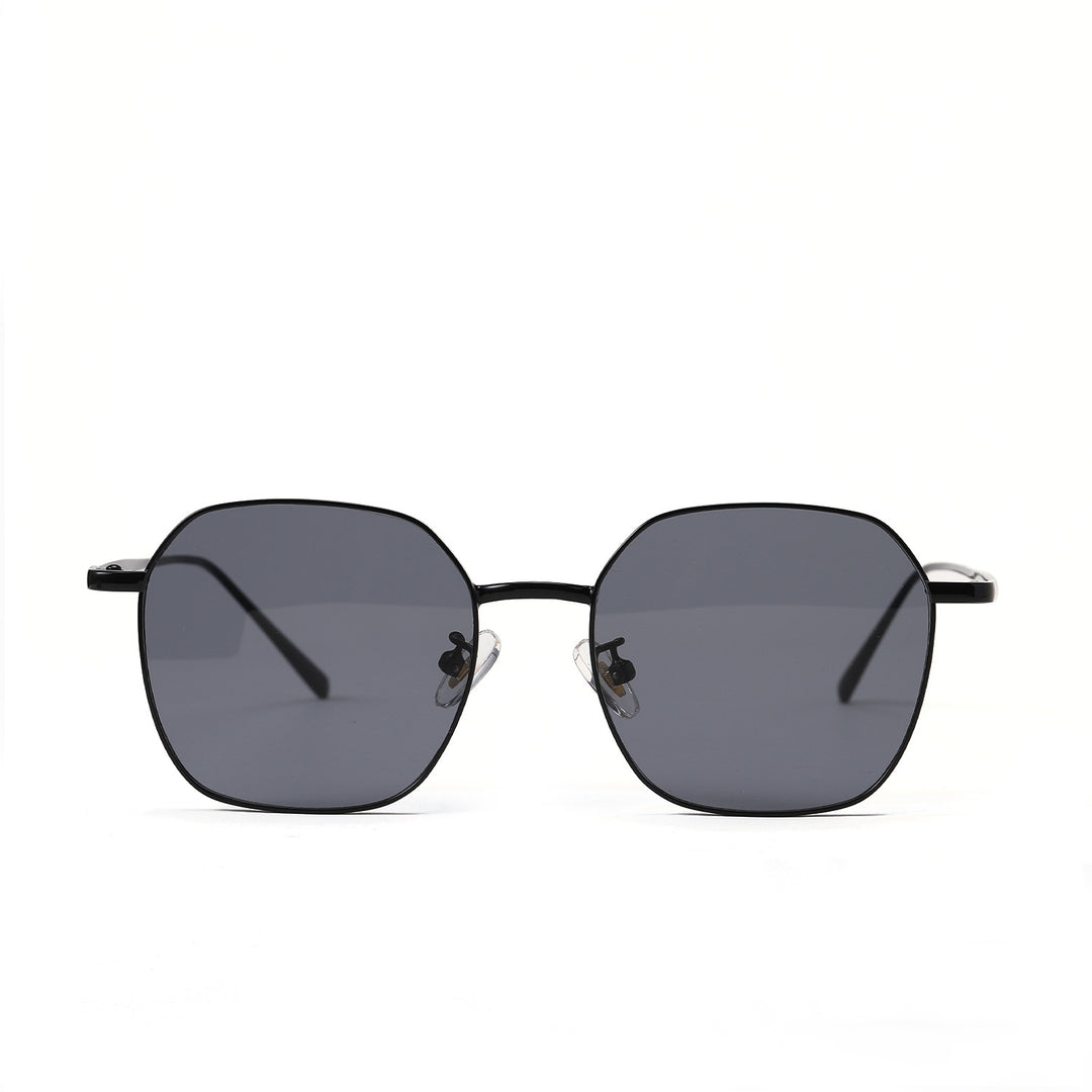 Dame geometrisk solbrille med moderne metallramme Skanto