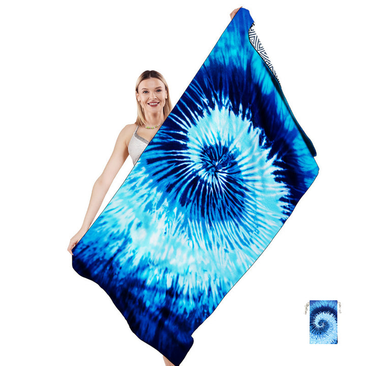 Strandhåndkle med kunstnerisk mandala-design Skanto