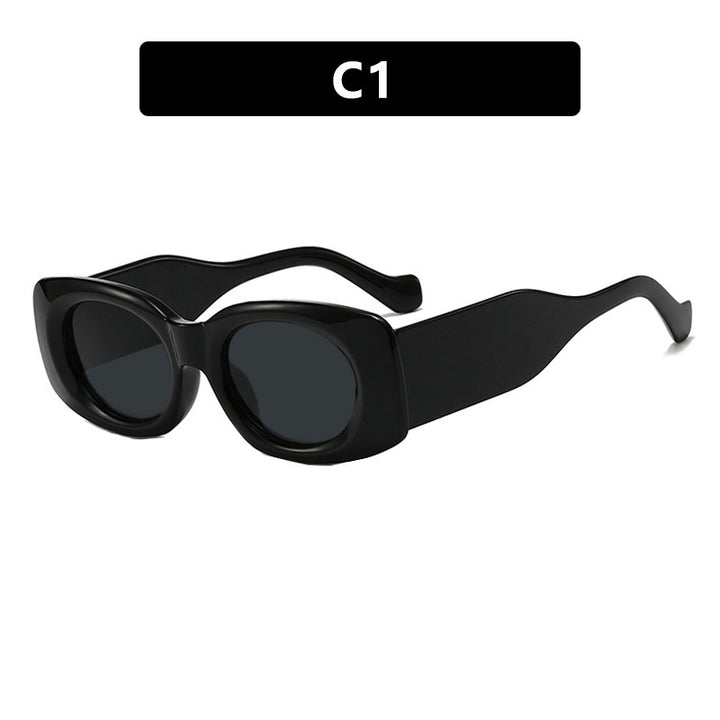 Dame futuristisk solbrille i elegant kvadratdesign Skanto
