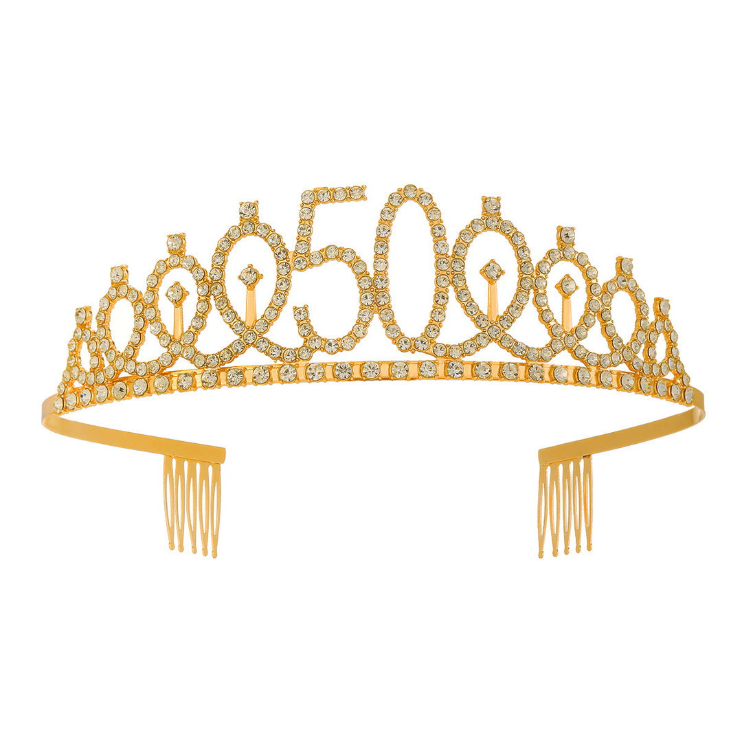 Damer krystall dekorert tiara med elegant design Skanto