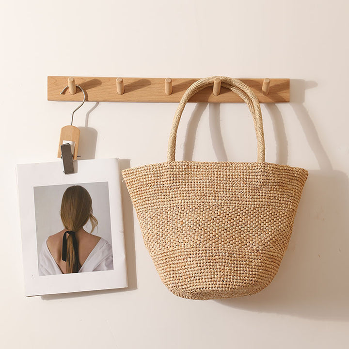 Handmade straw tote bag with sturdy handles Skanto