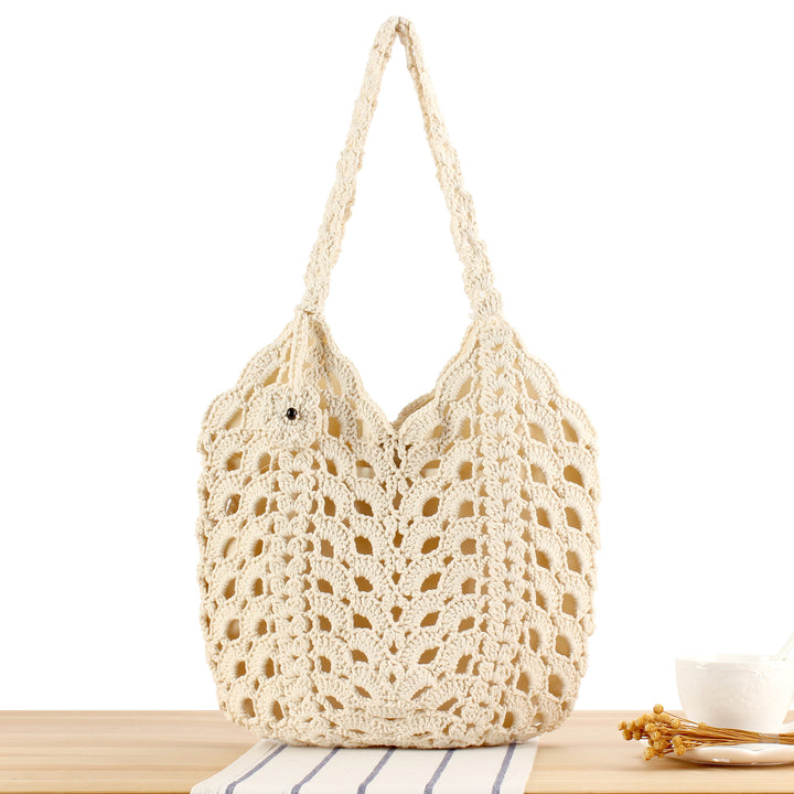 Hand-knotted tote bag with filigree pattern Skanto