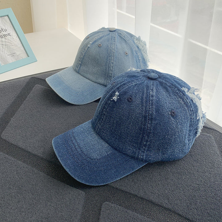 Kvinners slitt denim baseball caps Skanto 1784084168