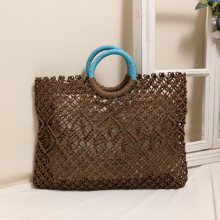 Elegant and Handmade Macrame Basket Bag Skanto