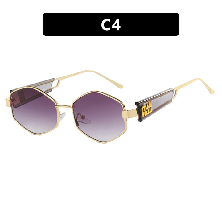 Women's Geometric Sunglasses with Fashionable Design and UV Protection Skanto