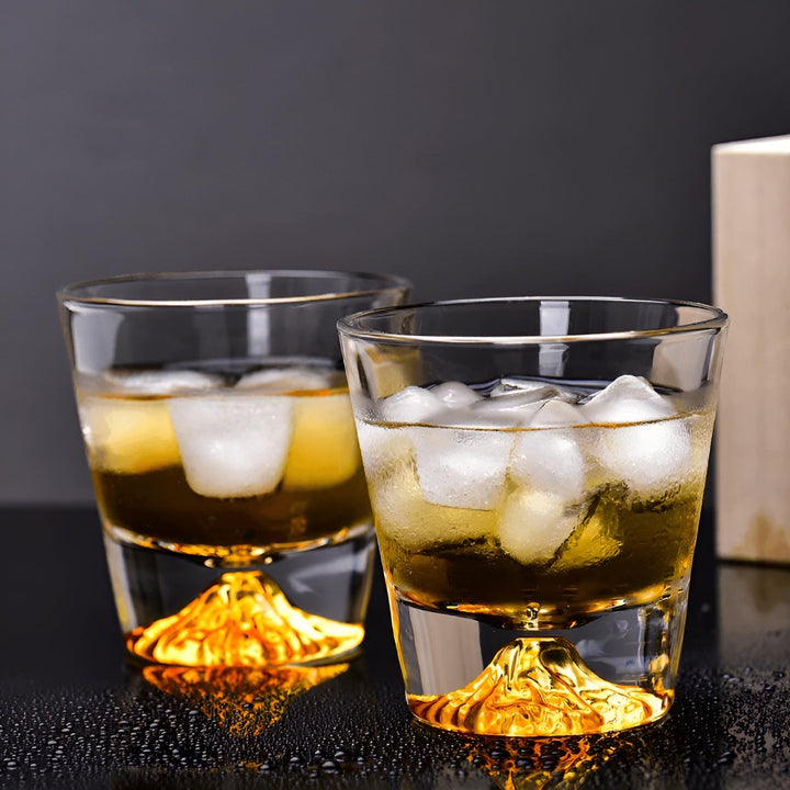 Whiskeyglass med Mount Fuji-design – Elegant sett for kjennere | Skanto