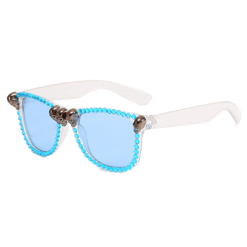 Dame ekstravagant solbrille med krystalldekorasjoner Skanto