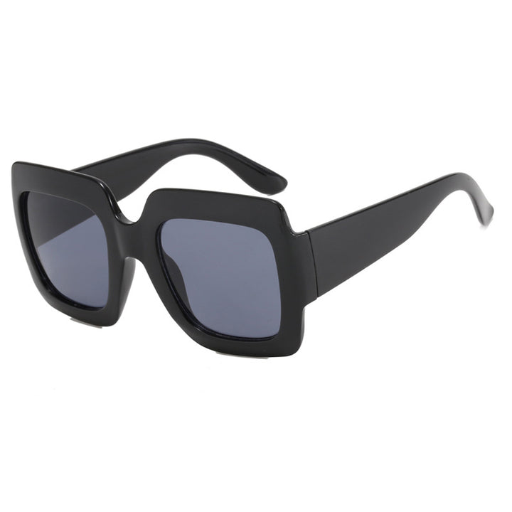 Dame oversized solbriller med firkantet ramme og UV-beskyttelse Skanto