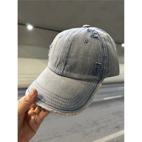 Kvinnens slitt denim baseball cap Skanto 1784084028