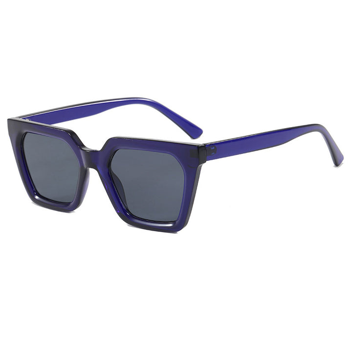 Dame geometrisk solbrille i luksuriøs acetatramme Skanto