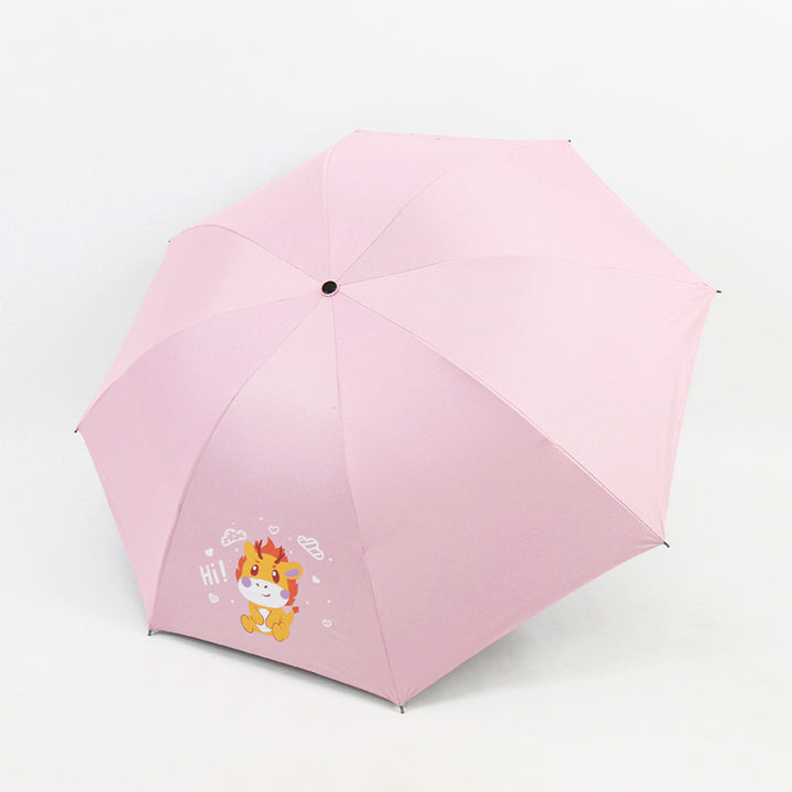 Kvinne Folding Paraply med Morsomt Dyre Design Skanto