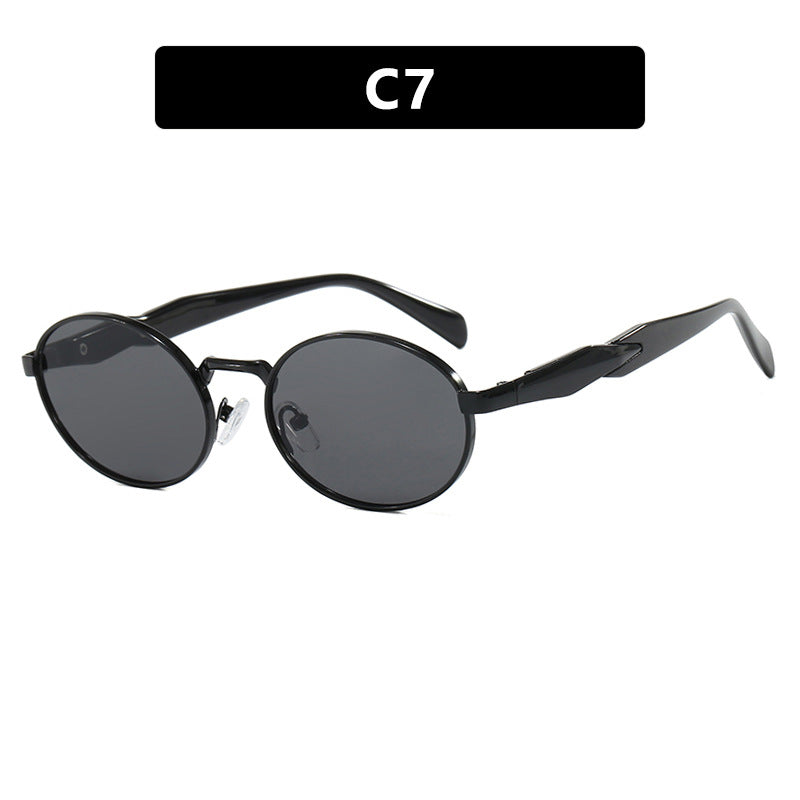 Women's designer sunglasses with unique oval frame and luxurious accents Skanto