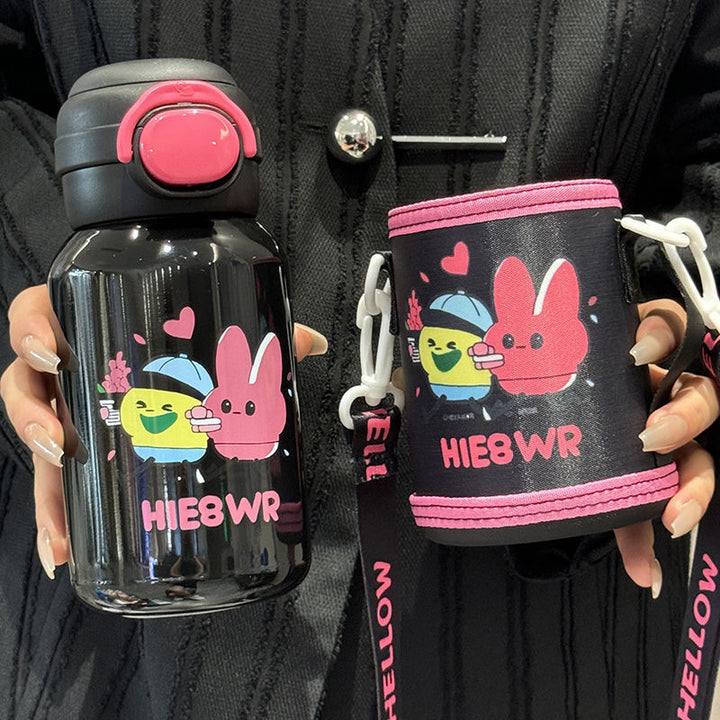 Damen Isoliertrinkflasche mit sicherem Klappdeckel und verspieltem Design Skanto