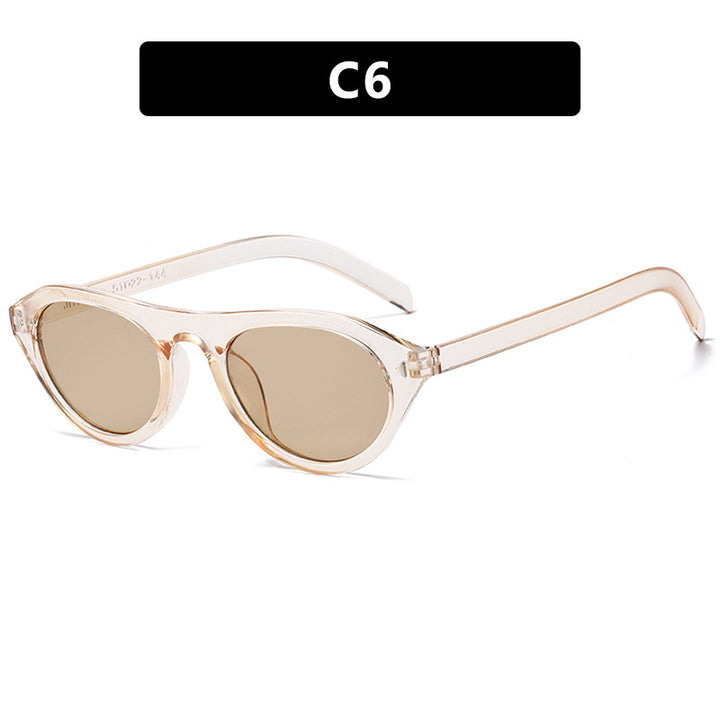 Women's fashionable sunglasses with curved frame and protective UV filter Skanto