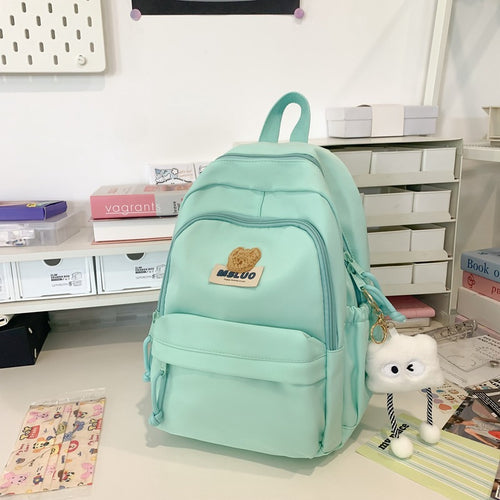 K Casual Multi-Pocket Skole Rygsekk