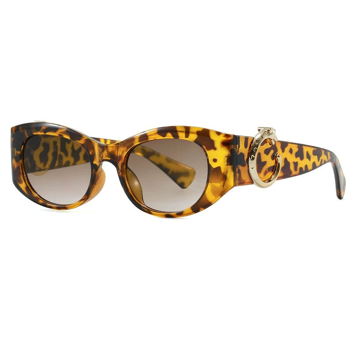 Dame elegant Cat-Eye solbriller med gulldetaljer Skanto