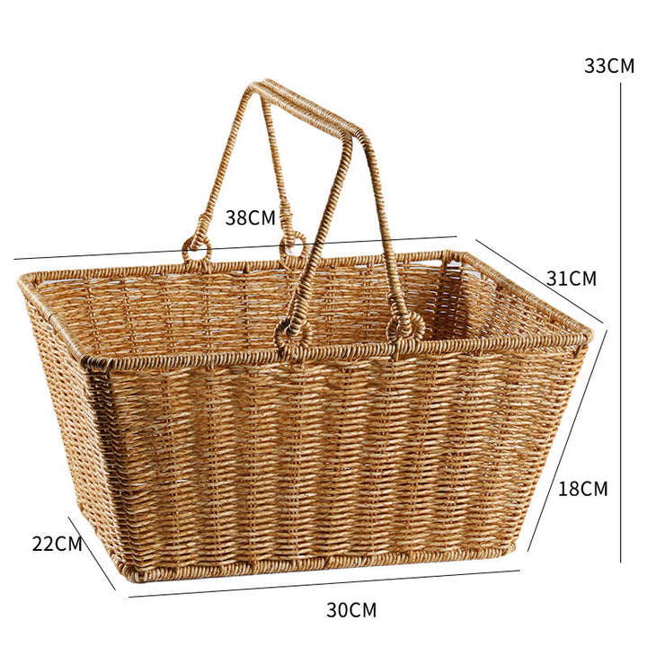 Unisex Håndlaget Kurv med robuste Håndtak Skanto