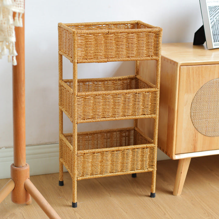 Multi-Tiered Woven Storage Rack Skanto